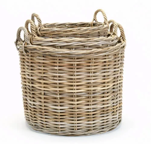 Rattan Round Storage Baskets Set/3 (ETA October 2026)