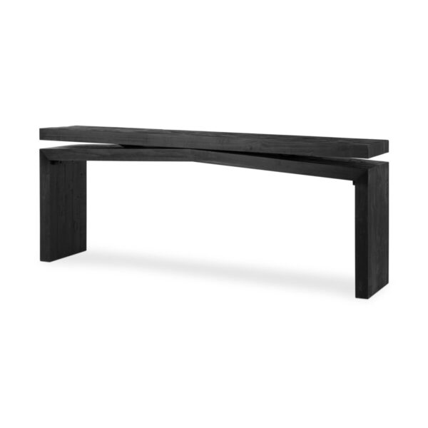 Console Table Aged Black Pine