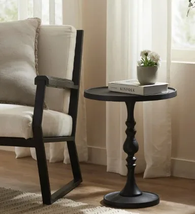 Yates Side Table - Black - Image 2