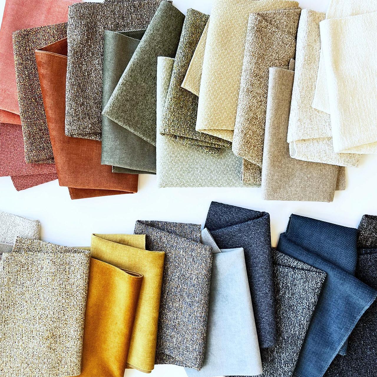 Custom upholstery samples and options