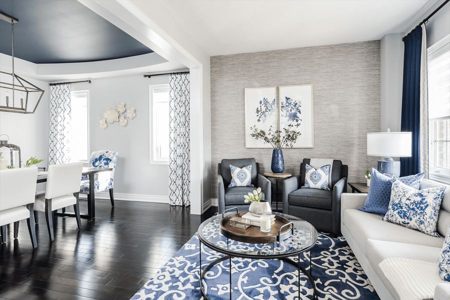 Farmhouse Fresh - Whitby Interior Design - Living and Dining Interior Design