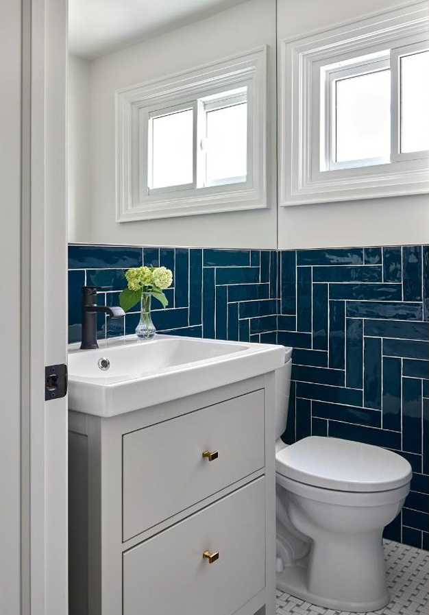 Touch of Teal - Interior Design - Bathroom Design - Powder Bath AFTER