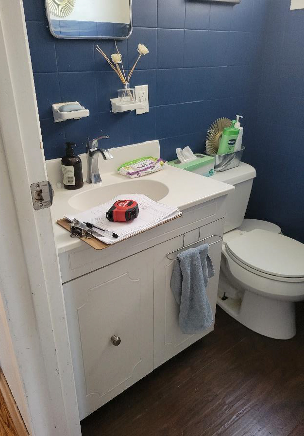 Touch of Teal - Interior Design - Bathroom Design - Powder Bath BEFORE